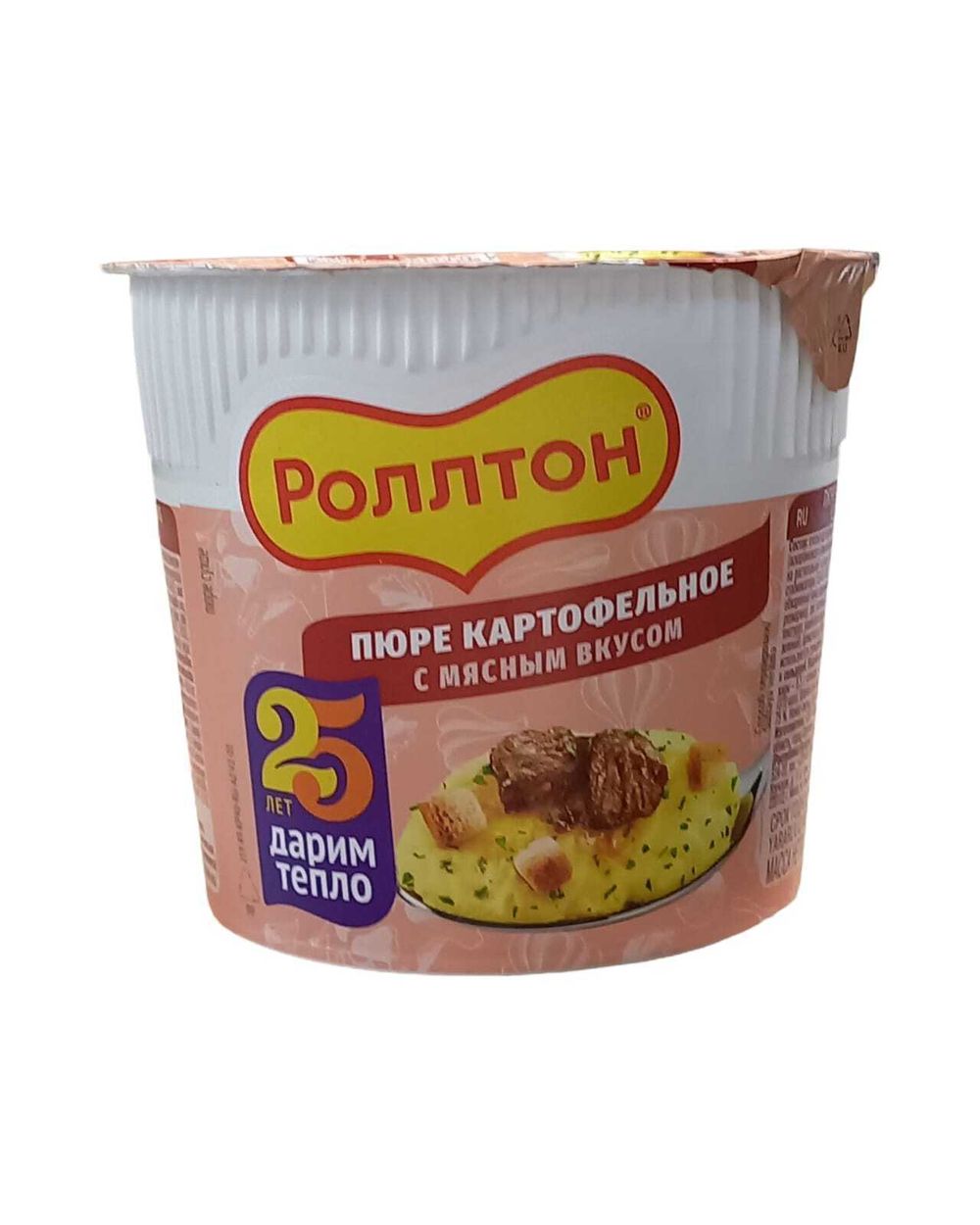 Пюре "Роллтон" с мясным вкусом 40г (стакан)