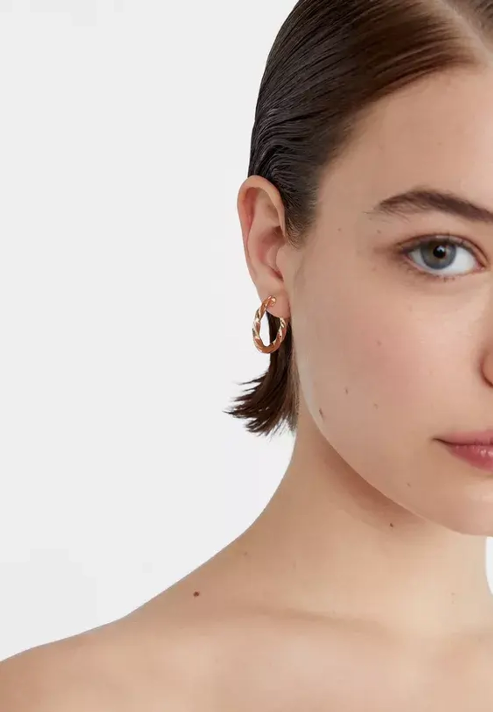STRADIVARIUS Набор из 6 пар базовых сережек, золотой