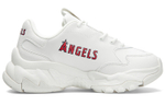 MLB Big Ball Chunky A Leather Slip Resistant Abrasion Resistant Low top Chunky Sneakers Unisex White Red