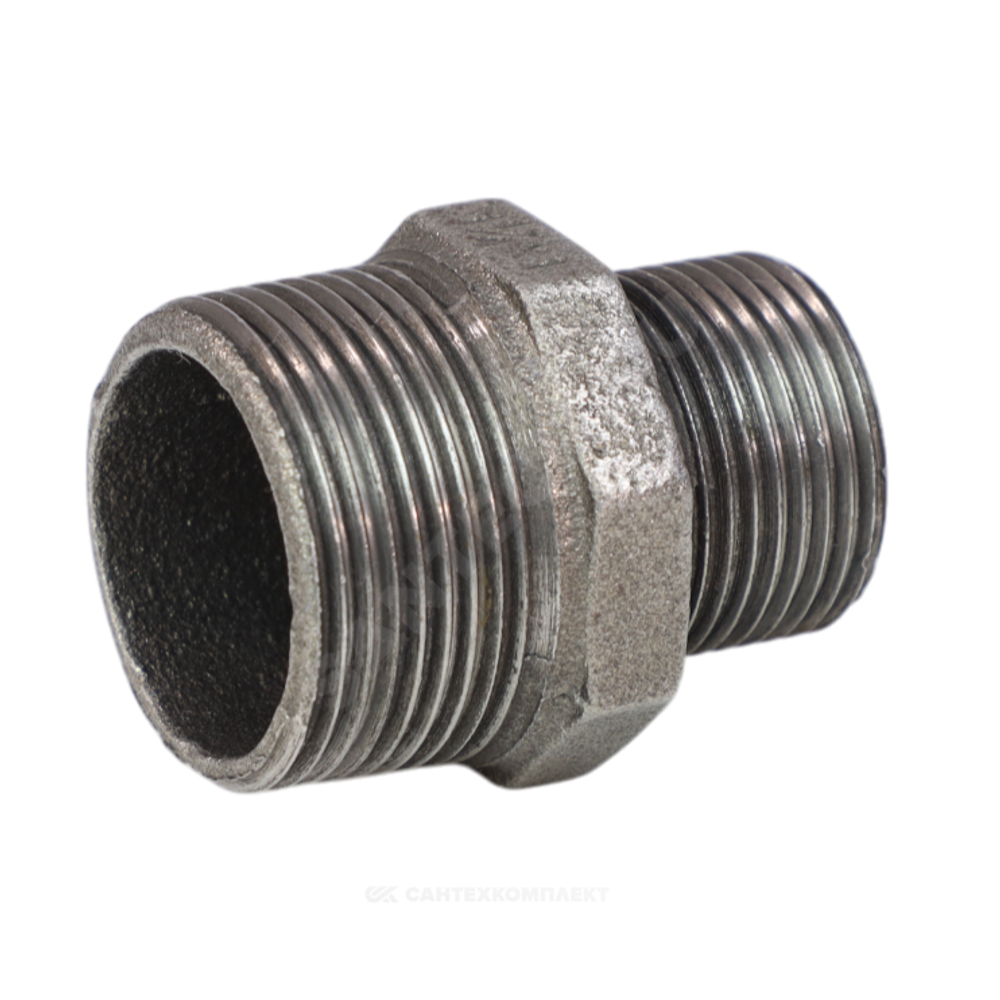 Ниппель переходной чугун Ду 50х20 (2"х3/4") НР Fittex PLUS