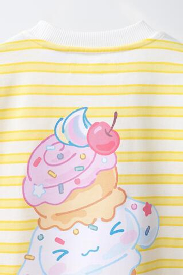ZARA ФУТБОЛКА В ПОЛОСКУ CINNAMOROLL © SANRIO, ЖЕЛТЫЙ
