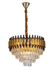 Люстра подвесная Rilon 26021/6+3 BLACK+GOLD, 9×40 Вт, золотая и чёрная