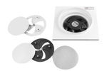 Диффузор теневой Visioner TDPP125W/150 белый/белая крышка, с приточно-вытяжным вентилятором под плитку с регулировкой потока воздуха D125 мм
