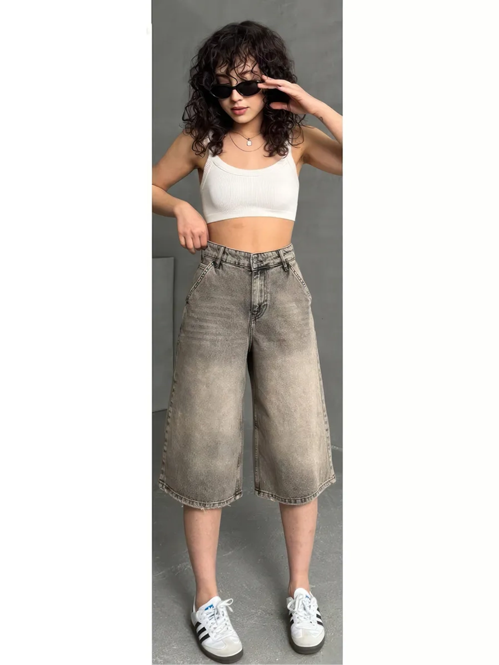 Шорты джинсовые удлиненные Багги baggy