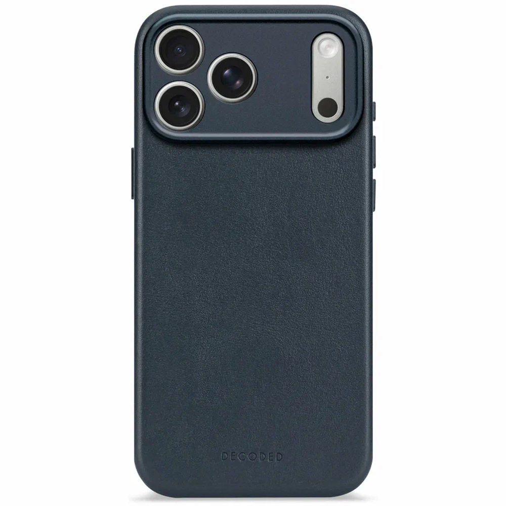 Чехол Decoded Leather Backcover для iPhone 17 Pro темно-синий