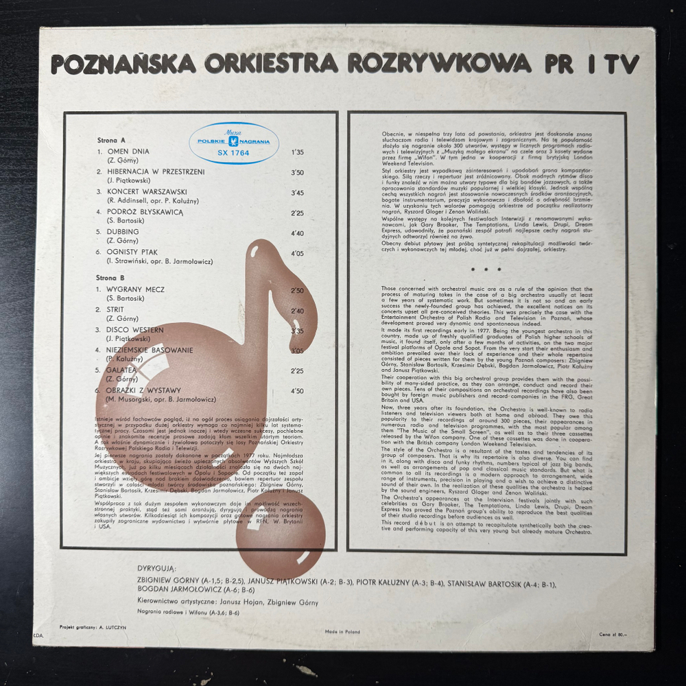 Poznańska Orkiestra Rozrywkowa PR I TV (Польша 1978г.)