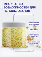 Камешки для декора и творчества золотые микс 2-4 мм
