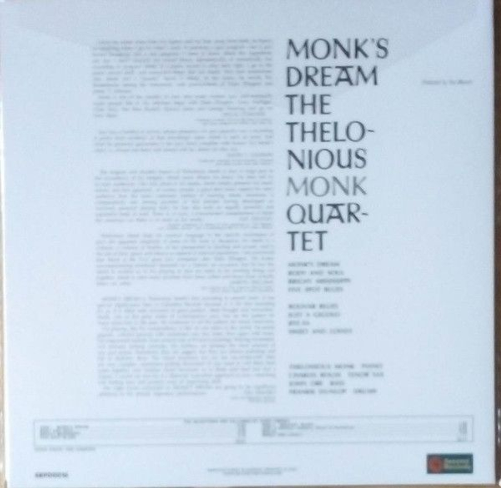 The Thelonious Monk Quartet — Monk's Dream (LP)