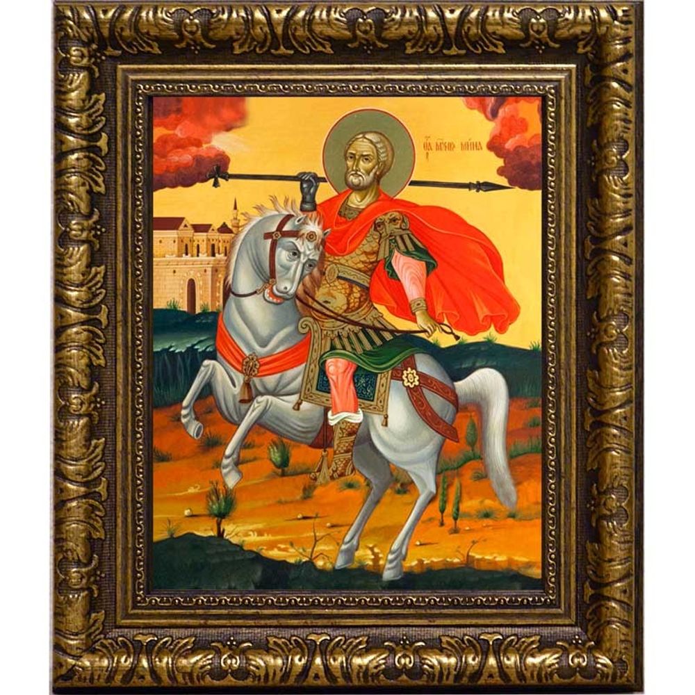 Мина Котуанский Фригийский Великомученик. Икона на холсте