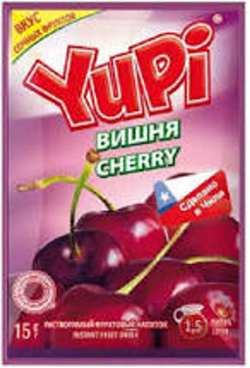 Растворимый напиток YUPI Вишня 12г*24шт*6 блоков.
