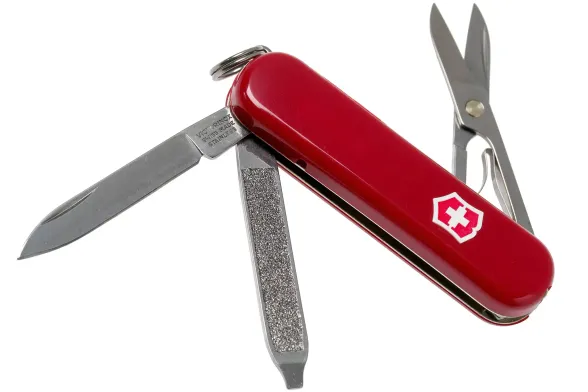Цена наНож перочинный Victorinox SwissLite 0.6228 58мм 7 функций красный