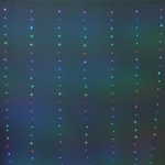 Гирлянда для дома ЗАНАВЕС ш3м* в3м 300 ламп LED, прозрачный провод, более 200 реж, IP-44 (управление с пульта д/у и с телефона). Мультицвет