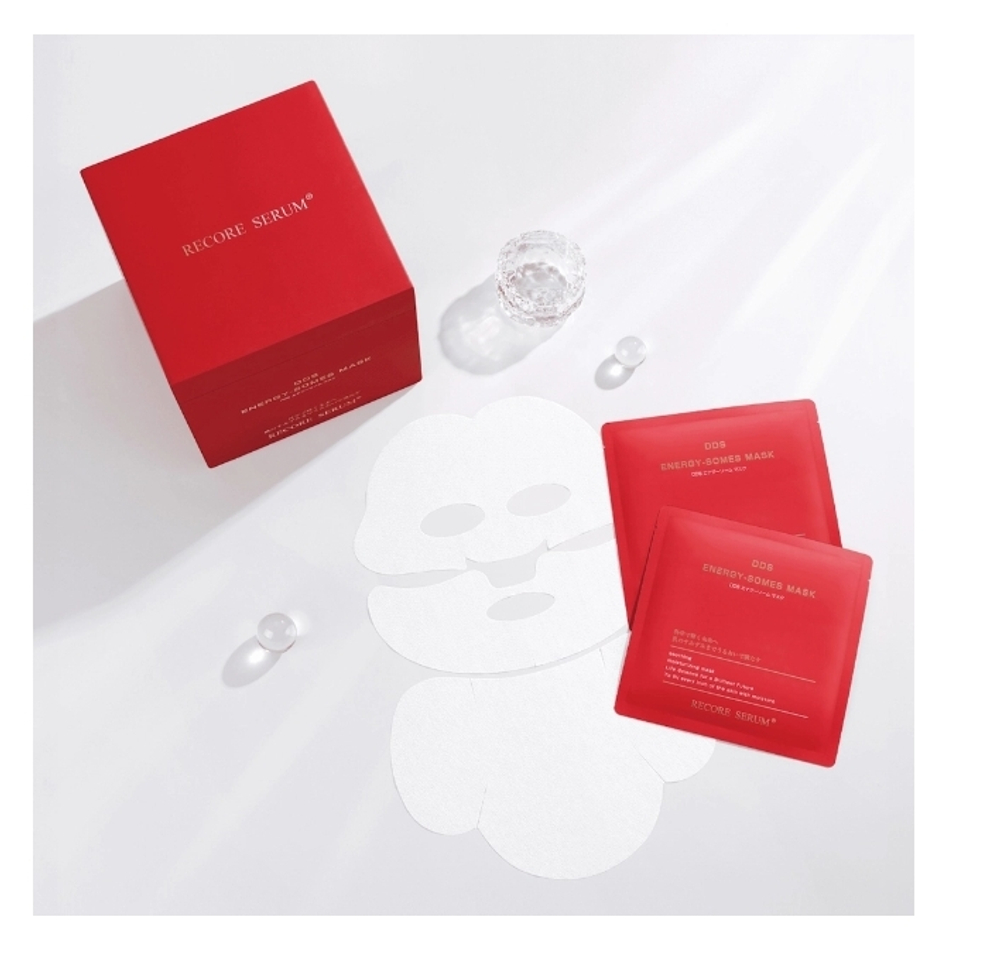 Увлажняющая тканевая маска для лица и шеи BIJOU DE MER Recore Serum DDS Energy-Somes Mask, 18 шт