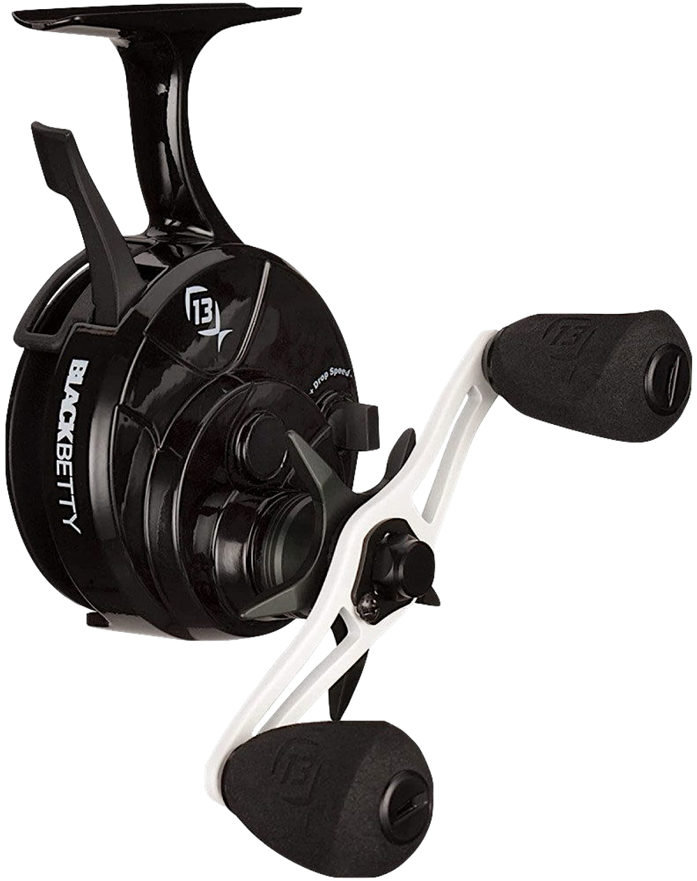 Катушка 13 Fishing FreeFall Carbon - Inline Ice Fishing Reel bb3+1 (2.5:1) BBCFFNW2.5-RH  Вес 175г 0.16мм-91м Нагр.3.0кг 48см/об Northwoods Edition Gear Ratio - RH Retrieve