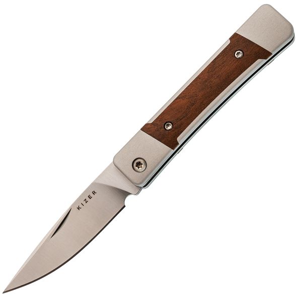 Цена наНож Kizer Little Grand, сталь Nitro-V, рукоять алюминий/дерево