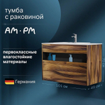 Тумба под раковину AM.PM Func 100 M8FFUX1001OF подвесная Дуб крафт