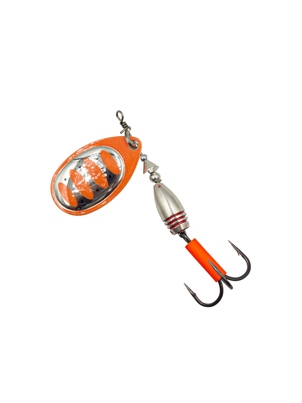 Блесна вращающаяся Savage Gear Rotex Spinner №4 цвет 04 Fluo Orange Silver вес 11 г для ловли окуня, голавля, язя, жереха и щуки