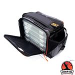 Сумка рыболовная "СЛЕДОПЫТ" Lure Bag L, 40х25х21 см, цв. серый + 5 коробок Luno 20/4/
