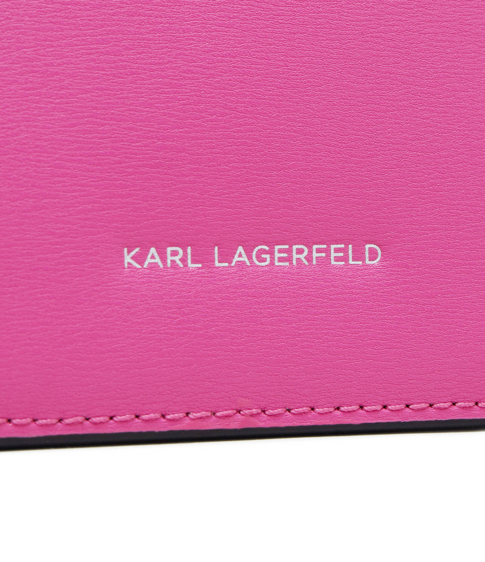 Кожаная сумка через плечо k/lock sm Karl Lagerfeld - розовый(240W3049)