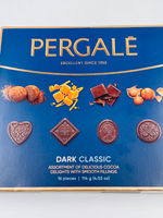 Набор конфет Pergale Dark Classic в темном шоколаде с начинками (шоколадная, карамельная, трюфельная, с фундуком) 114 г (из Литвы)