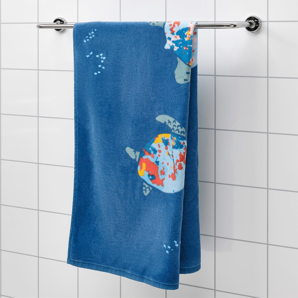 Полотенце банное IKEA BLAVINGAD (БЛОВИНГАД), Детское, Темно-синий, 70x140 см