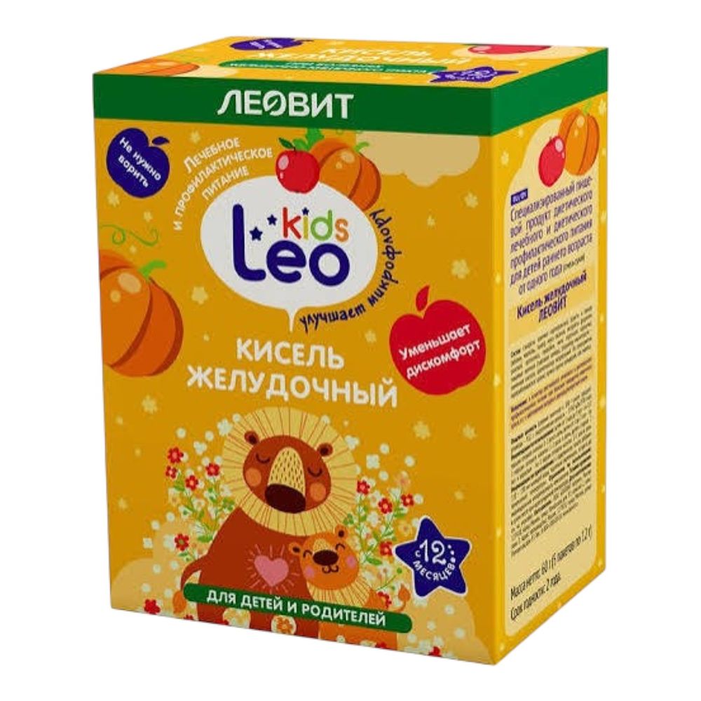 Кисель Леовит Желудочный LEO KIDS 12гр*5шт в упаковке