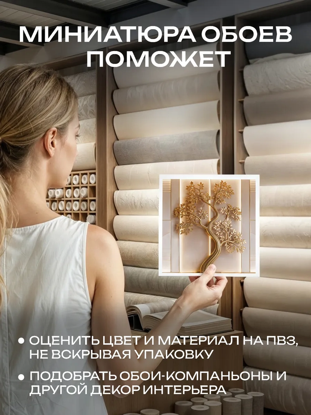 Фотообои 3d в спальню и для зала дерево золотое