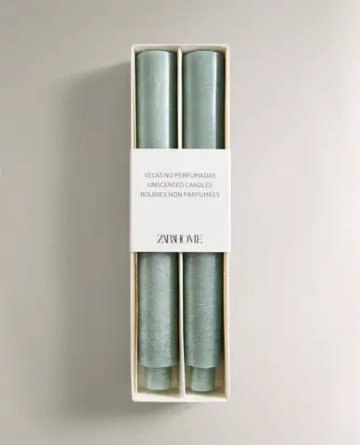 ZARA HOME НАБОР ДЕКОРАТИВНЫХ СВЕЧЕЙ ( 2 ШТ.), СИНИЙ