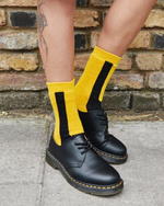 DR. MARTENS Носки DOUBLE DOC из смесового хлопка, желтые с черным, S/M (36-41), 1 пара (Из Финляндии)