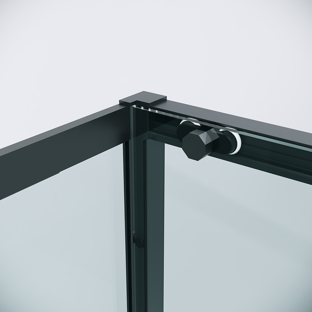 Душевой уголок Grossman Style 100х90 120.K33.05.1090.21.00 профиль Черный матовый стекло прозрачное