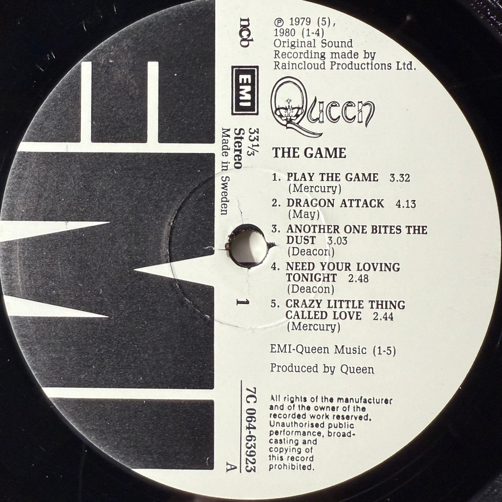 Queen - The Game (Швеция 1980 г.)