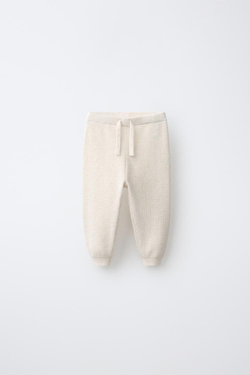 ZARA БРЮКИ-ДЖОГГЕРЫ ИЗ РИФЛЕНОЙ ТКАНИ, СВЕТЛО-БЕЖЕВЫЙ