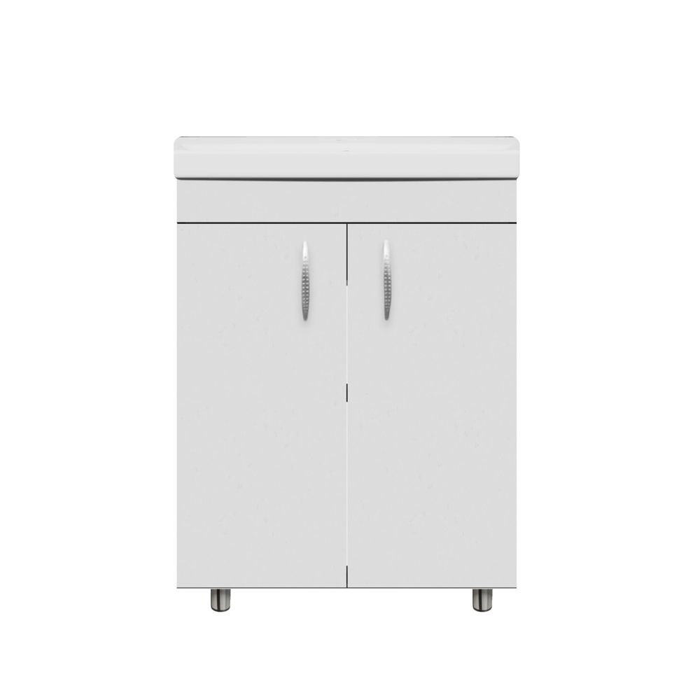 Тумба Енисей Breeze 60, напольная, 2 двери, белая