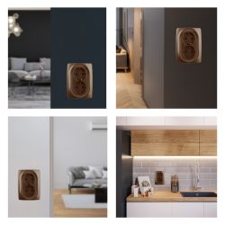 Розетка ЭРА Серия 12 12-2108-13 2X2P+E Schuko со шторками 16A-250В IP20 бронза | Эра 12