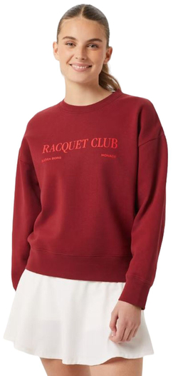Женская Кофта теннисная Björn Borg Boyfriend Crew - красный
