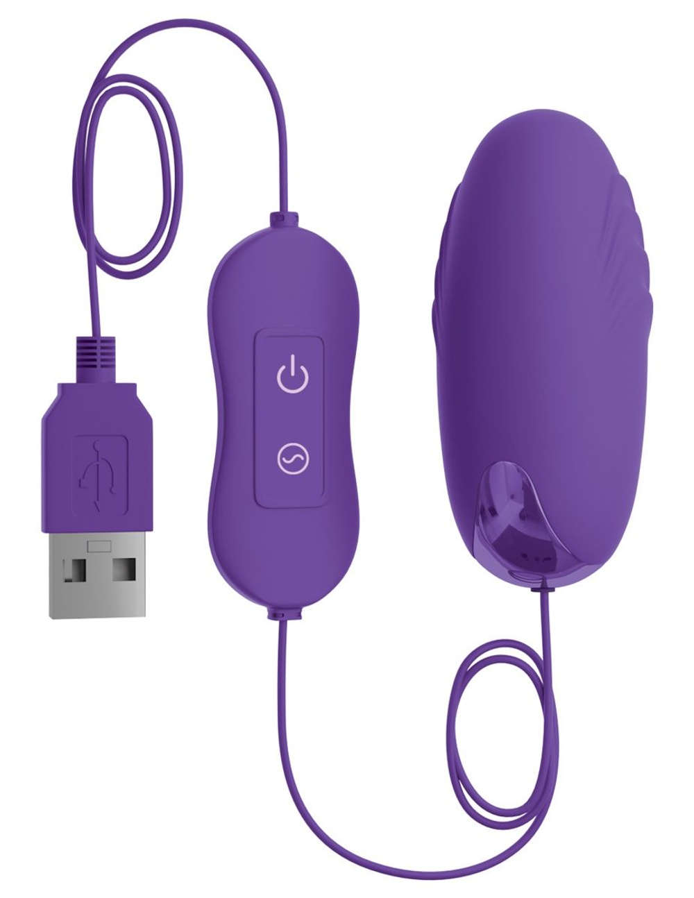 Фиолетовая, работающая от USB вибропуля Happy (Цвет: фиолетовый)