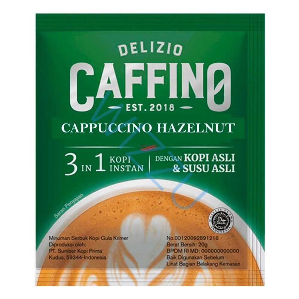 Кофе HAZELNUT Делизио Caffino каппучино лента 35гр