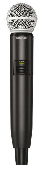 SHURE GLXD2/SM58 Z2 2.4 GHz ручной передатчик для цифровых радиосистем с капсюлем динамического микрофона SM58