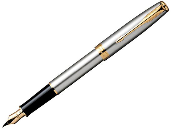 Перьевая ручка Parker Sonnet F527, цвет: St. Steel GT, перо: F , S0809110