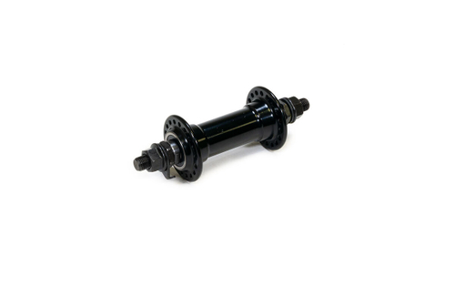 Втулка передняя WZ алюминий V-Brake гайки, 36H ось 3/8''х100x140мм, на промах черная