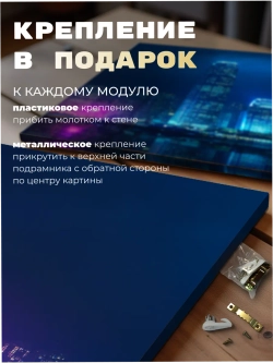 Картина Сумеречный город модульная 50x70см 3шт.