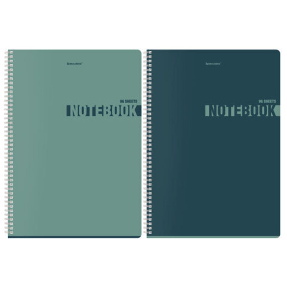 Тетрадь А4, 96 л., BRAUBERG, гребень, клетка, матовая ламинация, "NoteColor" (микс в спайке), 405316