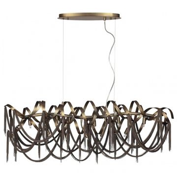Подвесная люстра 10*G9 5066/10 античная бронза/коричневый Chainy Odeon Light