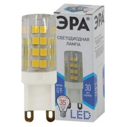 Лампа светодиодная ЭРА STD LED JCD-3,5W-CER-840-G9 3,5Вт керамика капсула нейтральный белый свет G9 | Лампы cветодиодные Капсульные (G4, G9)