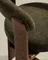 Полубарный стул Granite из зеленой синели и массива ясеня с отделкой под орех, 65 см