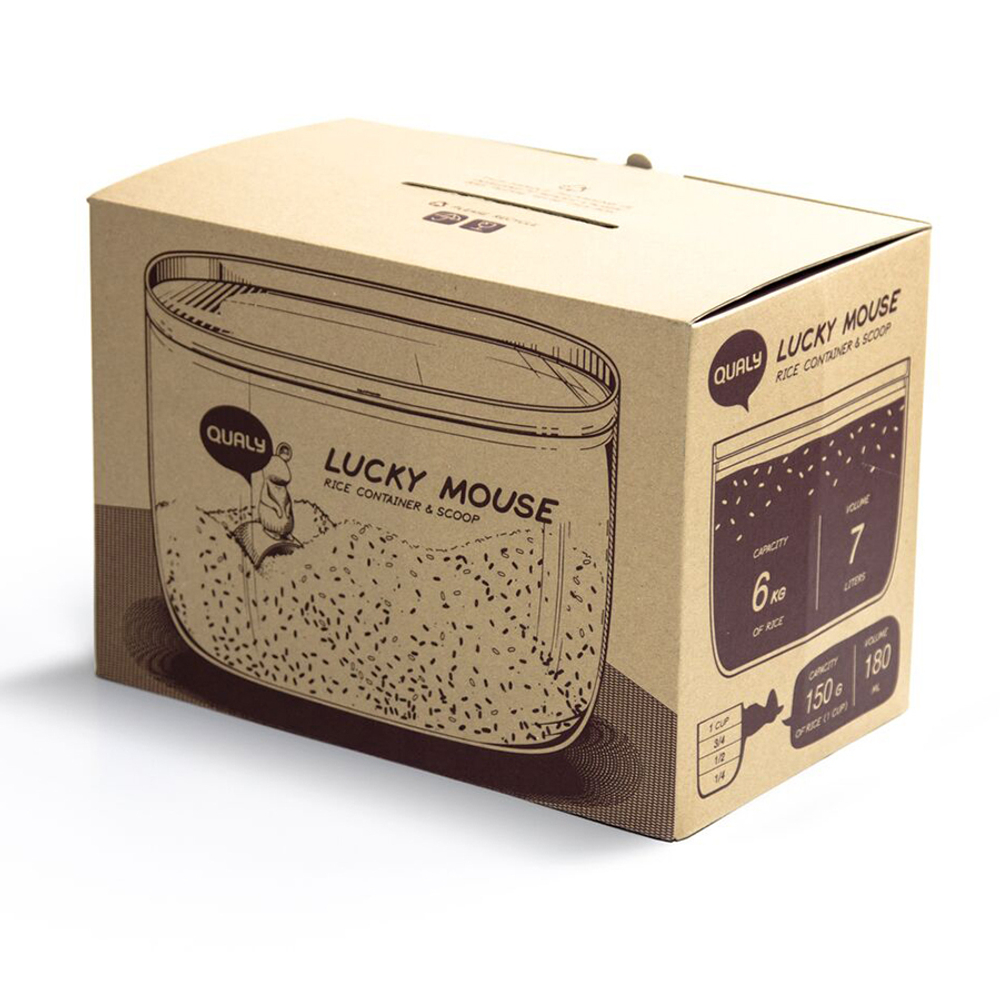 Контейнер с мерной ложкой Lucky Mouse 7 л