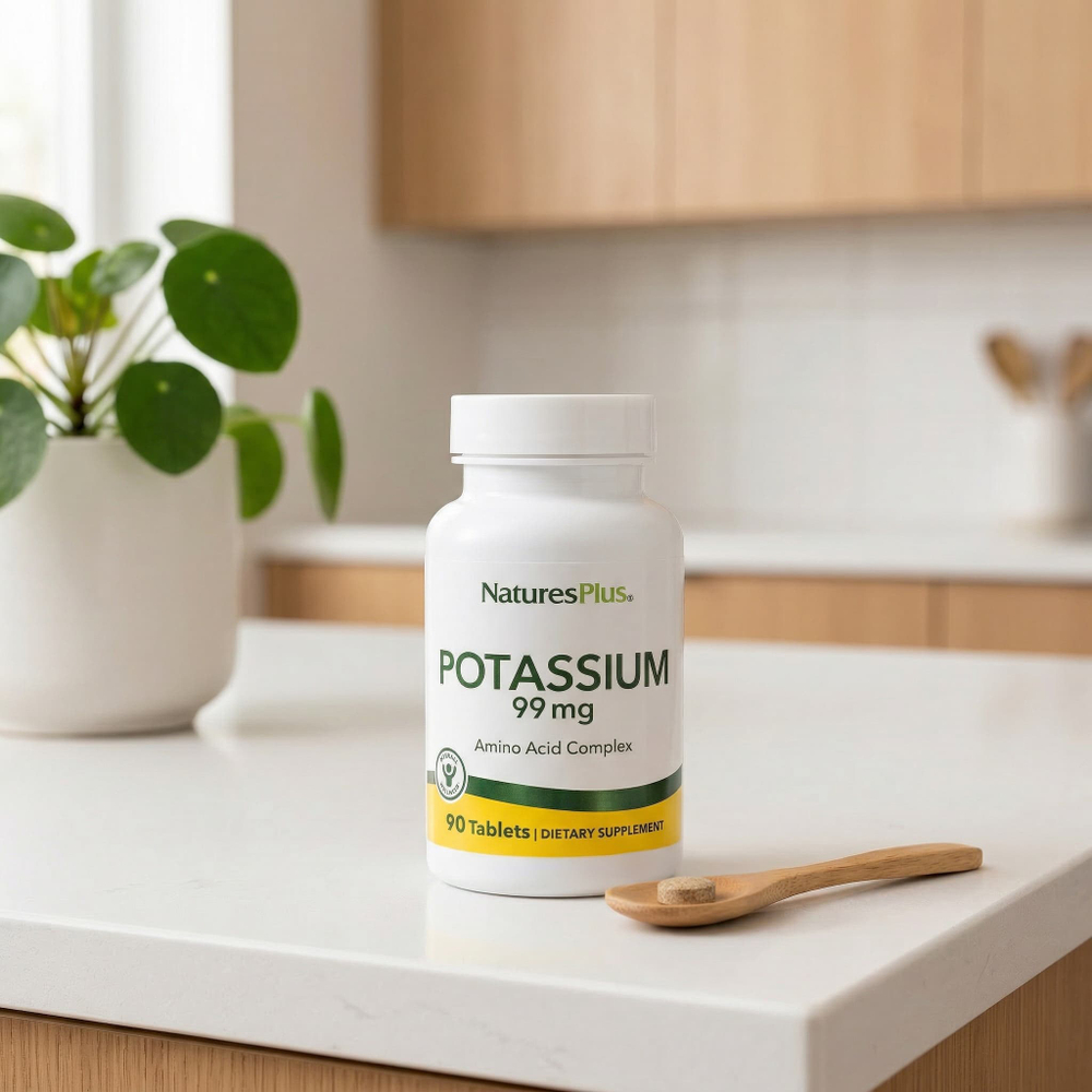 NaturesPlus, Калий, 99 мг, 90 таблеток
