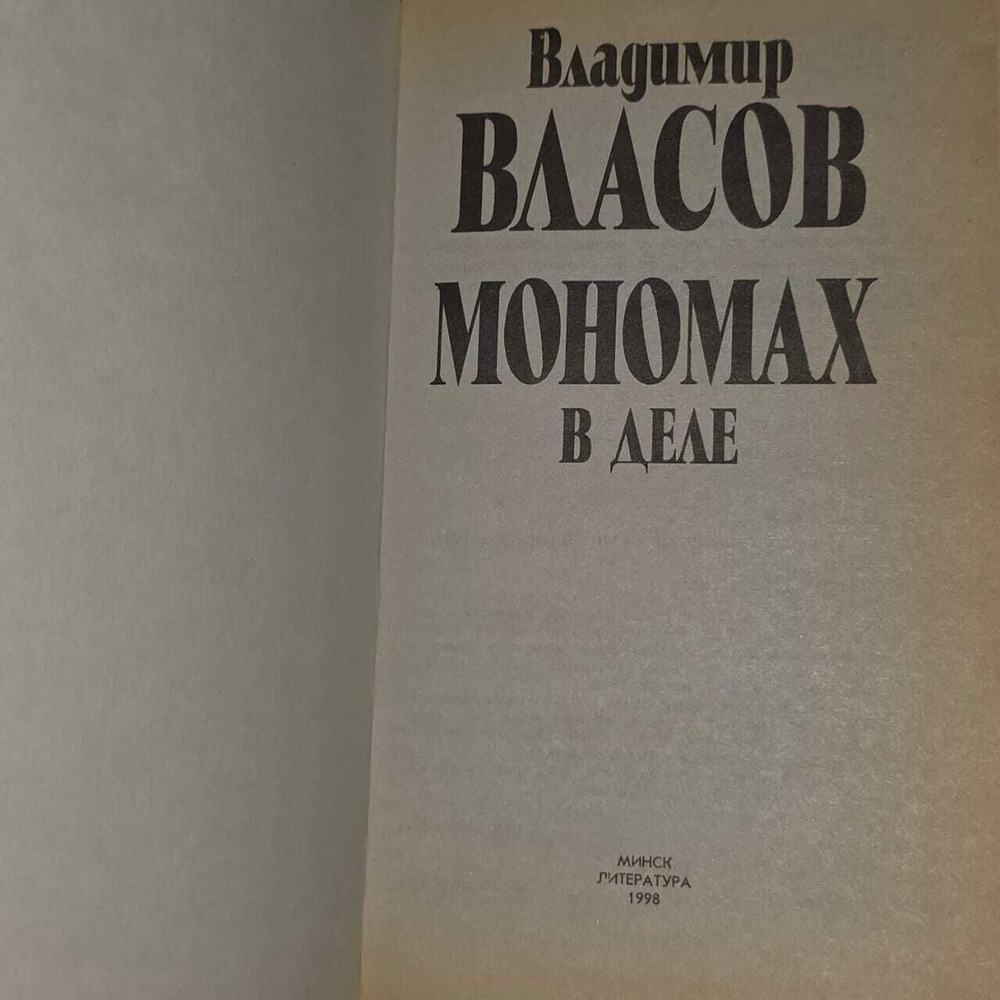 Мономах в деле. Власов Владимир Николаевич