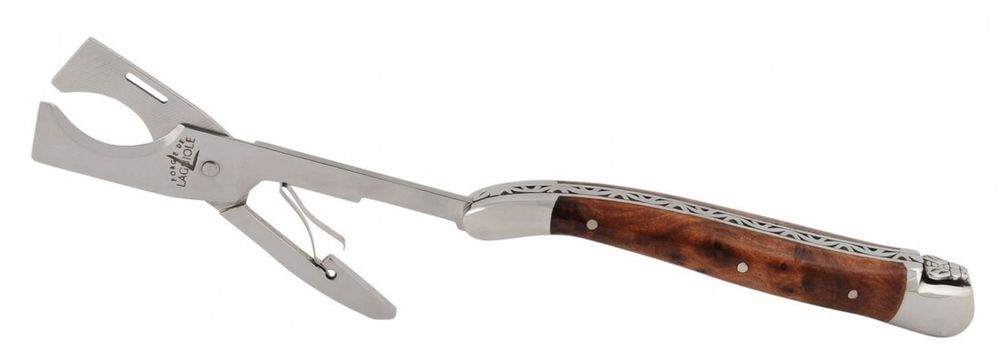 Cigar-Cutter, Thuyawood handle, with a brown soft leather case