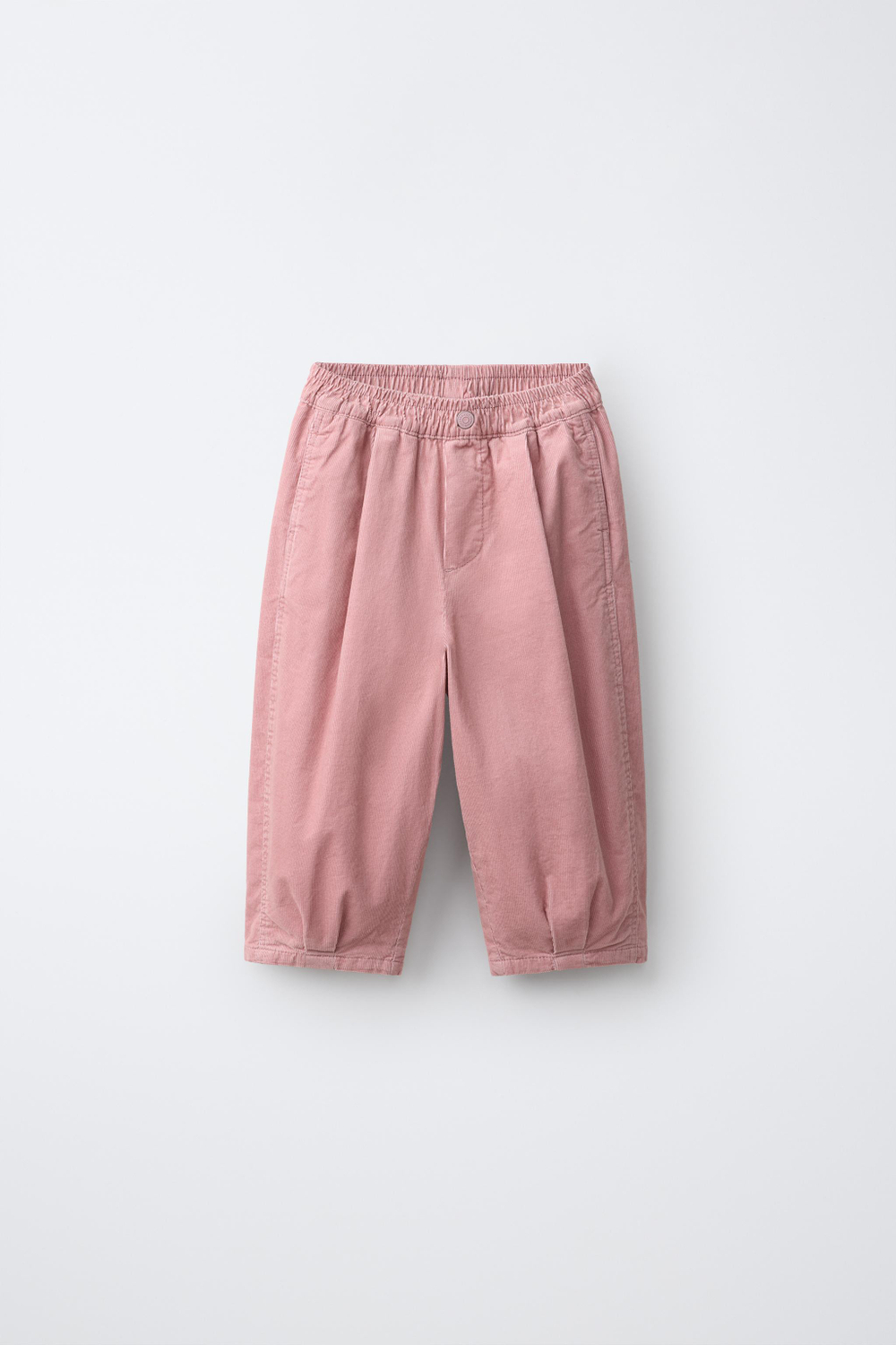 ZARA БРЮКИ BALLOON ИЗ МИКРОВЕЛЬВЕТА, ПУДРОВО-РОЗОВЫЙ